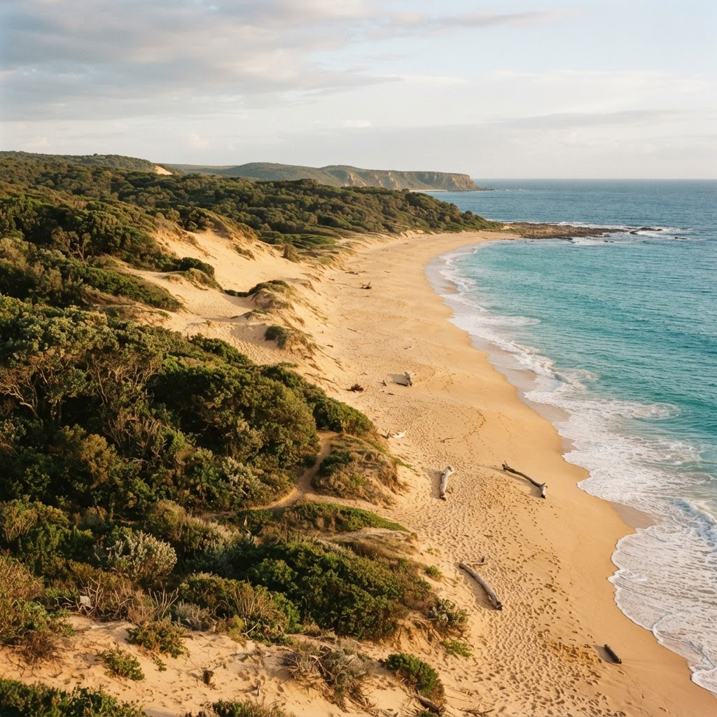South Africa wild bush meeting the Indian Ocean coast