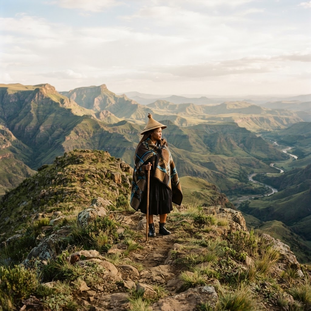 Lesotho highland mountains, the Kingdom in the Sky